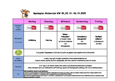Silcherschule Speiseplan (KW 40) Montag 02.10.2023