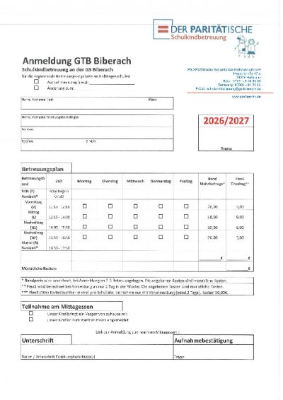 Anmeldung GTB Biberach