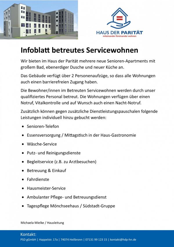 Infoblatt Betreutes Servicewohnen 2026 Infoblatt Betreutes Servicewohnen 2026