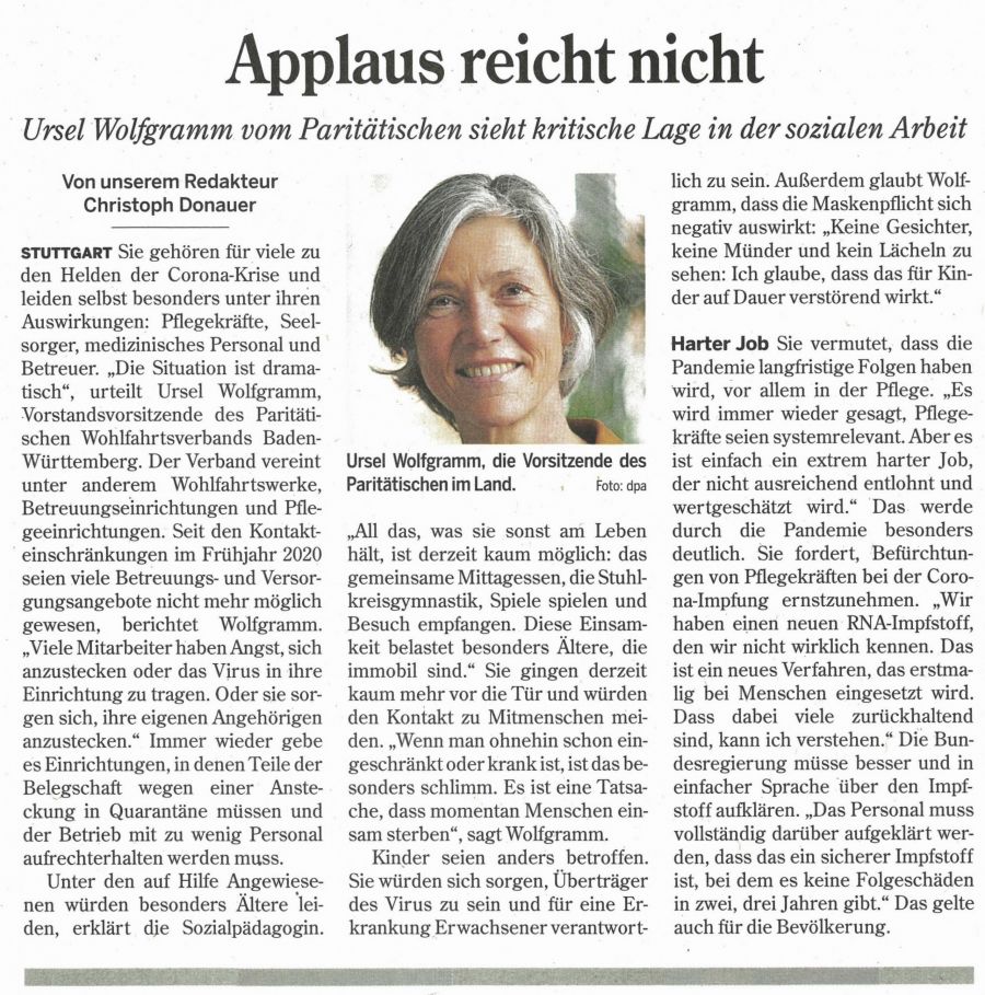 Bericht in der Heilbronner Stimme vom 29.01.2021 Bericht in der Heilbronner Stimme vom 29.01.2021