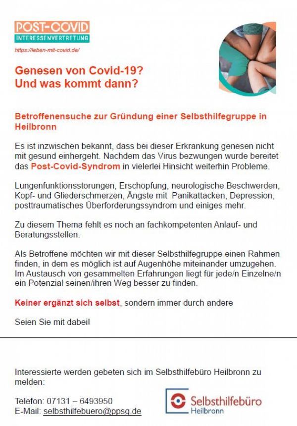 Flyer Neugründung Post-Covid-SHG