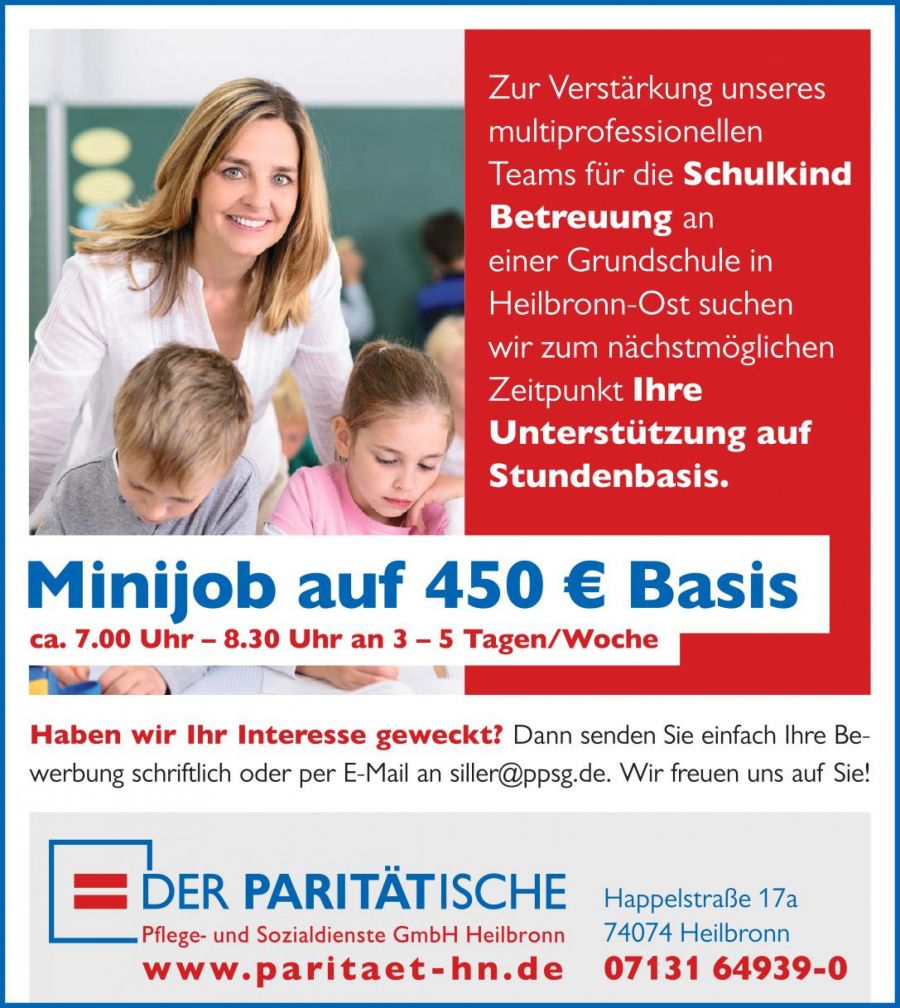 Stellenanzeige Frühbetreuung Stellenanzeige Frühbetreuung