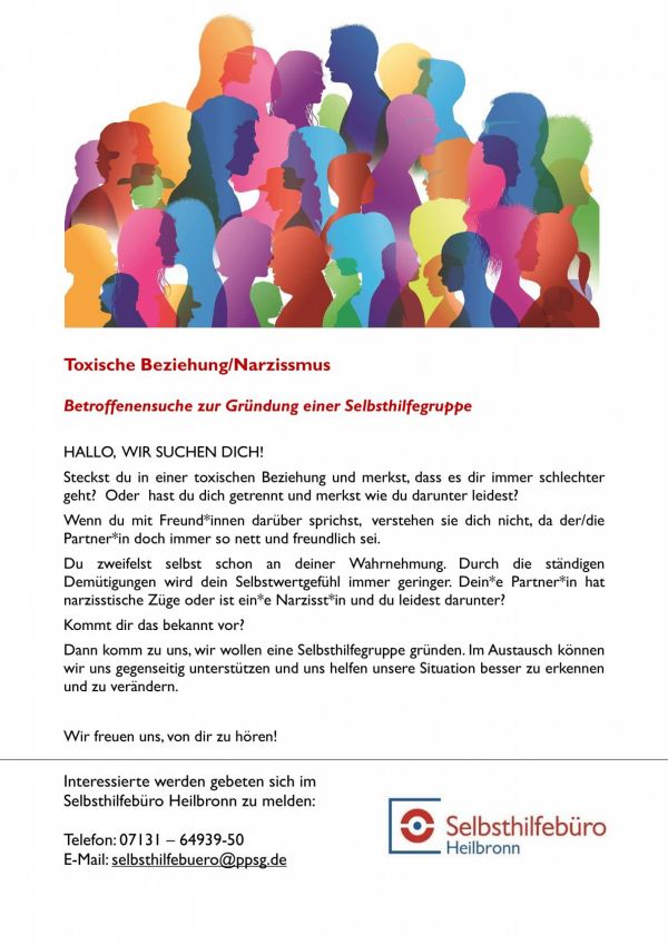 Flyer Betroffenensuche Toxische Beziehung