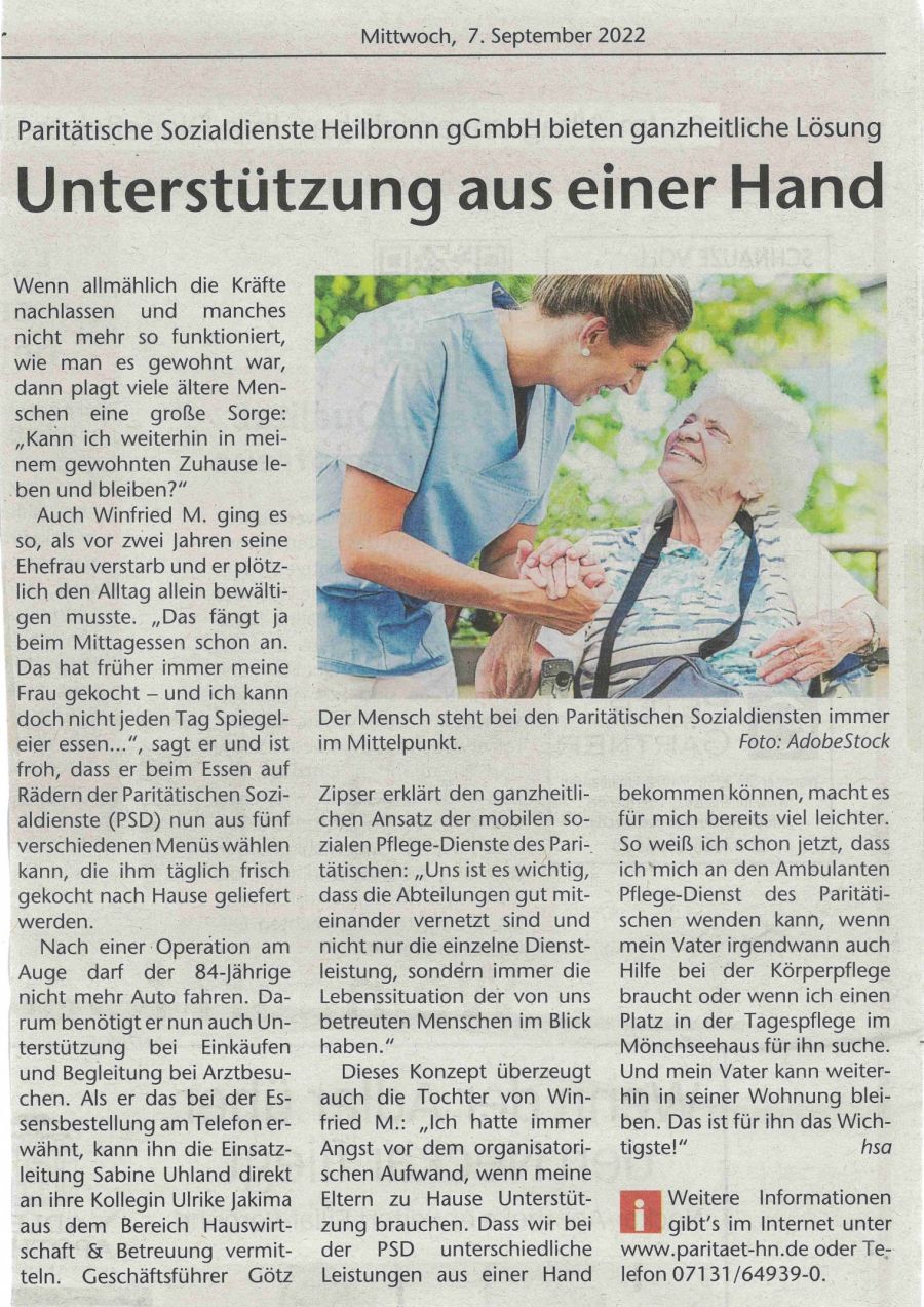 Anzeige Stadtanzeiger vom 07.09.2022 Anzeige Stadtanzeiger vom 07.09.2022