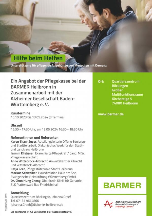 Flyer Hilfe beim Helfen 2023