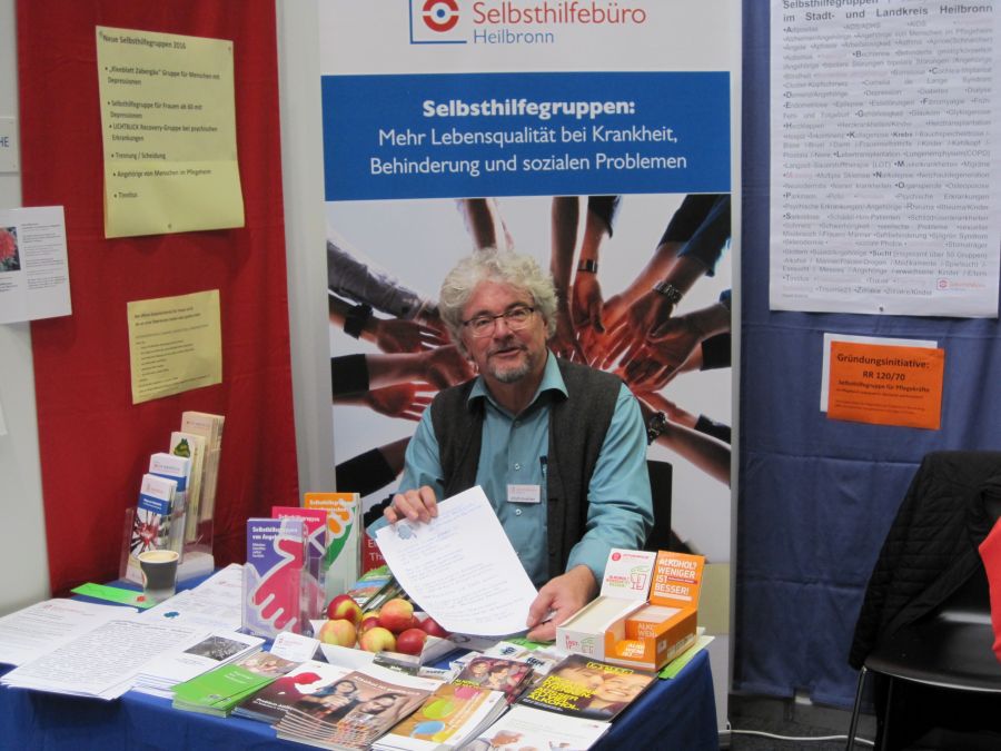 Ulrich Greiner am Stand auf der Heilbronn-Franken-Schau Ulrich Greiner am Stand auf der Heilbronn-Franken-Schau